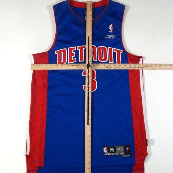 Big Ben Wallace DETROIT PISTONS Stitched Vintage Reebok Jersey Size Men's Medium - Picture 9 of 11